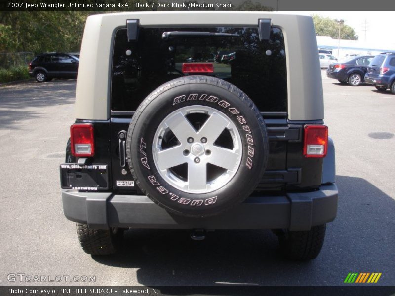 Black / Dark Khaki/Medium Khaki 2007 Jeep Wrangler Unlimited Sahara 4x4