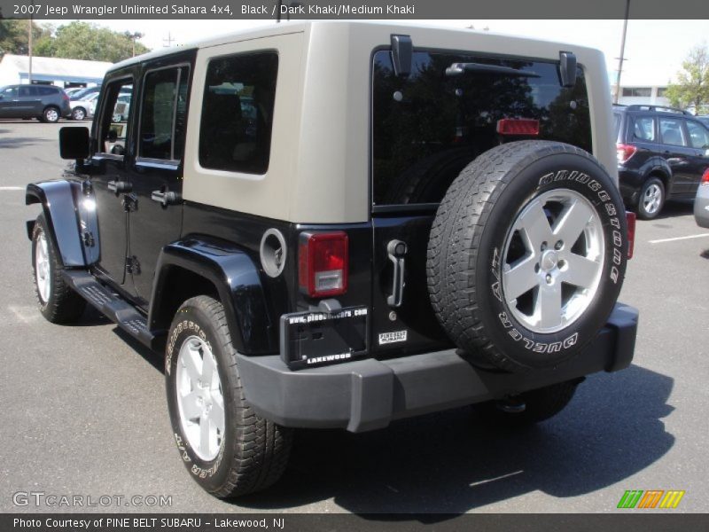 Black / Dark Khaki/Medium Khaki 2007 Jeep Wrangler Unlimited Sahara 4x4