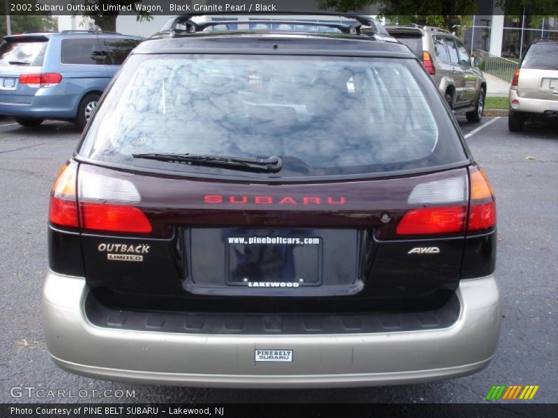 Black Granite Pearl / Black 2002 Subaru Outback Limited Wagon