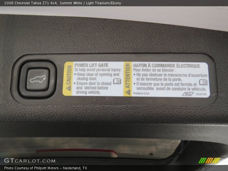 Summit White / Light Titanium/Ebony 2008 Chevrolet Tahoe Z71 4x4
