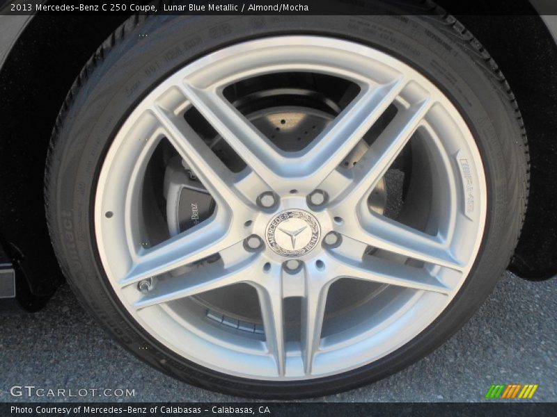 Lunar Blue Metallic / Almond/Mocha 2013 Mercedes-Benz C 250 Coupe