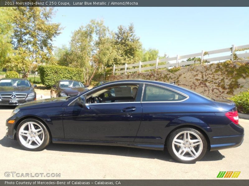 Lunar Blue Metallic / Almond/Mocha 2013 Mercedes-Benz C 250 Coupe