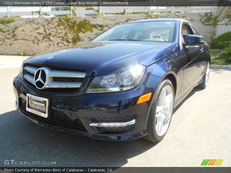 Lunar Blue Metallic / Almond/Mocha 2013 Mercedes-Benz C 250 Coupe