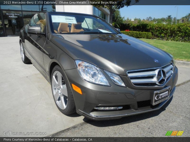 Olivine Grey Metallic / Natural Beige/Black 2013 Mercedes-Benz E 350 Cabriolet
