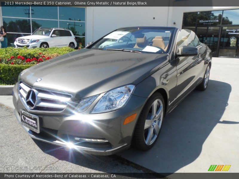 Olivine Grey Metallic / Natural Beige/Black 2013 Mercedes-Benz E 350 Cabriolet