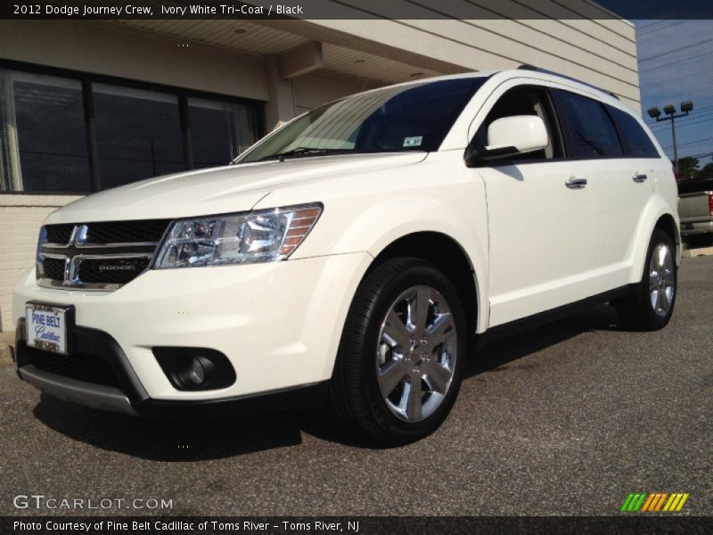 Ivory White Tri-Coat / Black 2012 Dodge Journey Crew