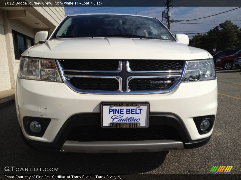 Ivory White Tri-Coat / Black 2012 Dodge Journey Crew