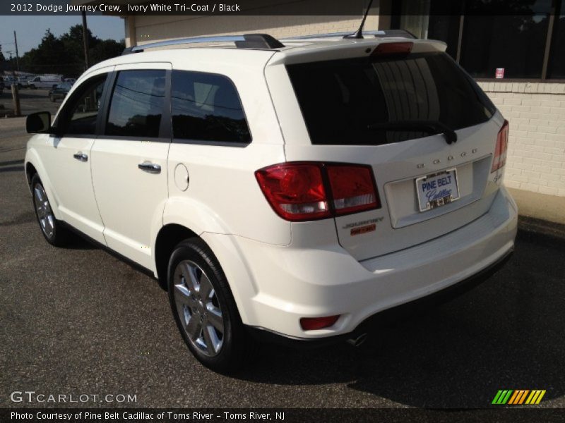 Ivory White Tri-Coat / Black 2012 Dodge Journey Crew