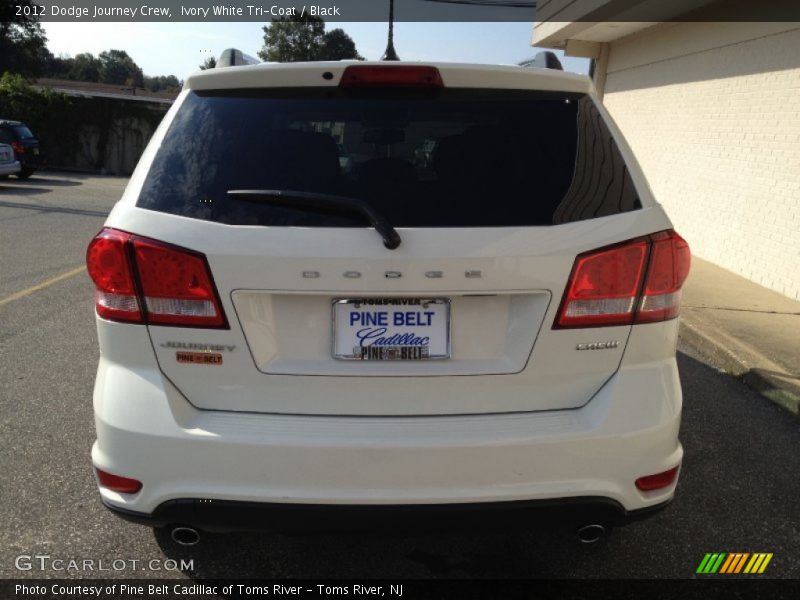 Ivory White Tri-Coat / Black 2012 Dodge Journey Crew