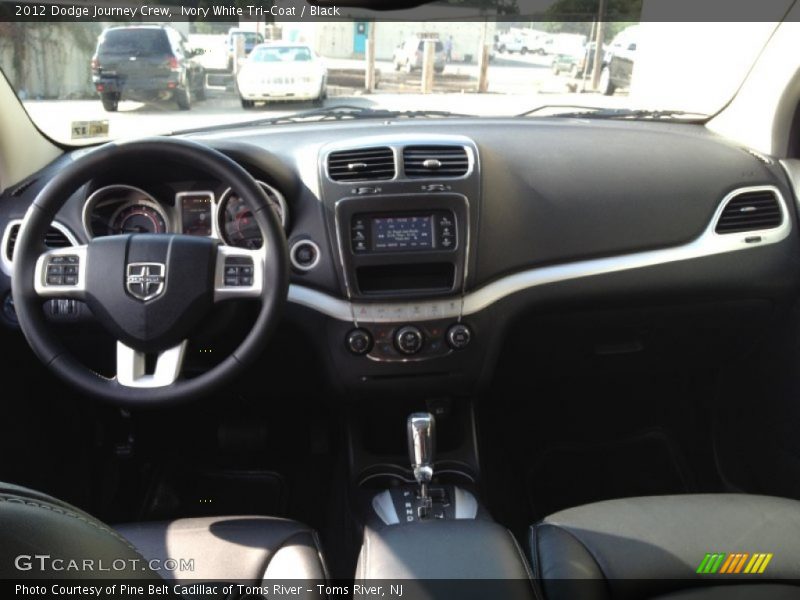 Ivory White Tri-Coat / Black 2012 Dodge Journey Crew