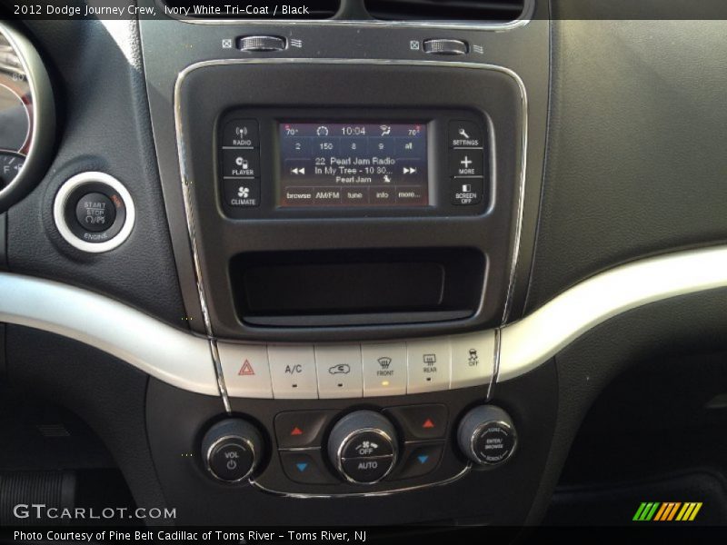 Ivory White Tri-Coat / Black 2012 Dodge Journey Crew