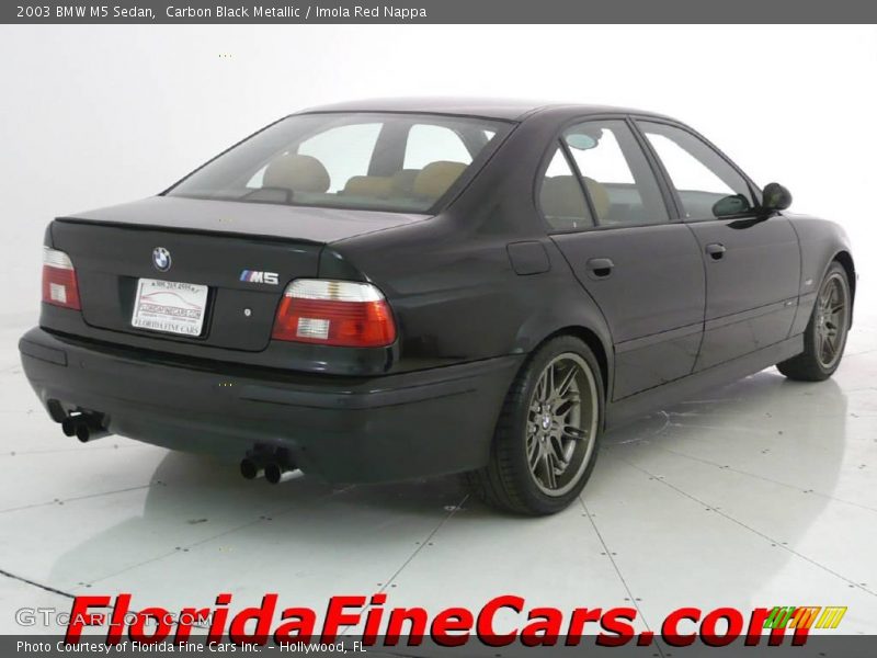Carbon Black Metallic / Imola Red Nappa 2003 BMW M5 Sedan