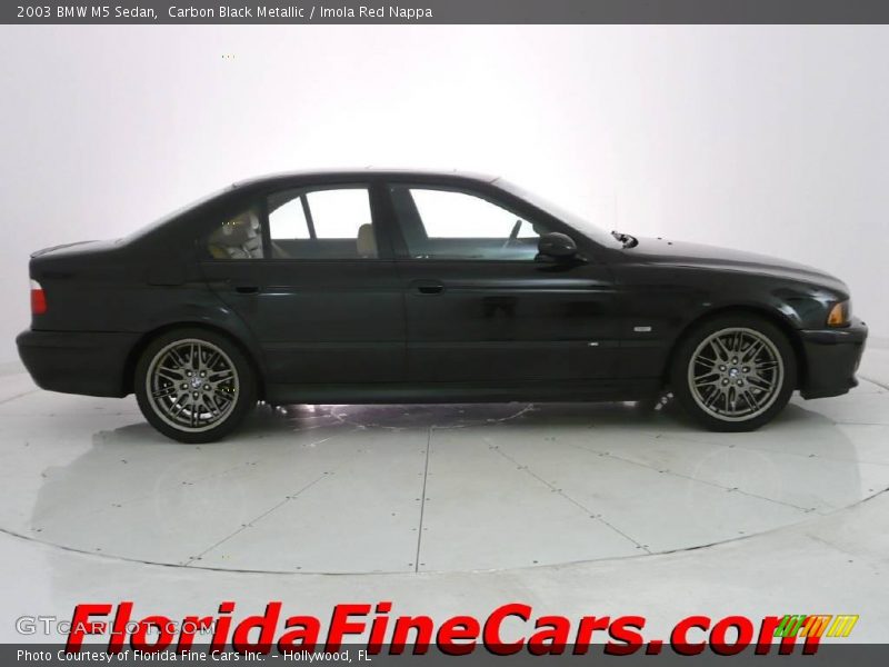 Carbon Black Metallic / Imola Red Nappa 2003 BMW M5 Sedan