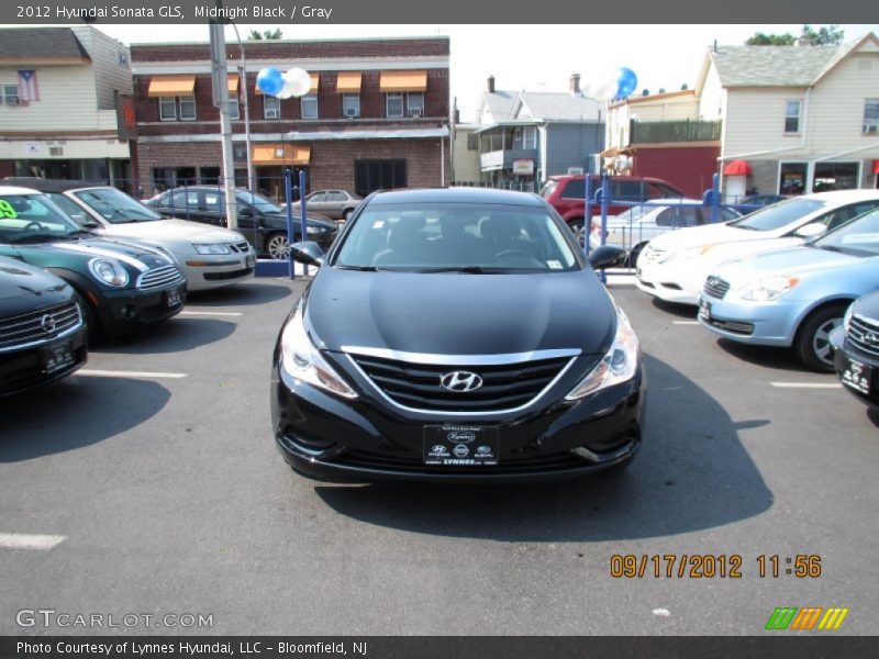 Midnight Black / Gray 2012 Hyundai Sonata GLS