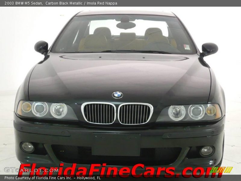 Carbon Black Metallic / Imola Red Nappa 2003 BMW M5 Sedan