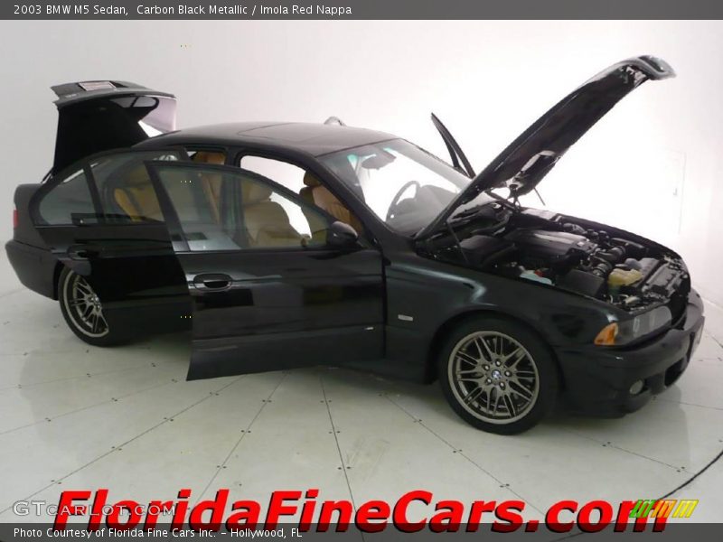 Carbon Black Metallic / Imola Red Nappa 2003 BMW M5 Sedan