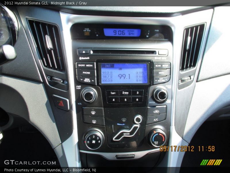 Midnight Black / Gray 2012 Hyundai Sonata GLS