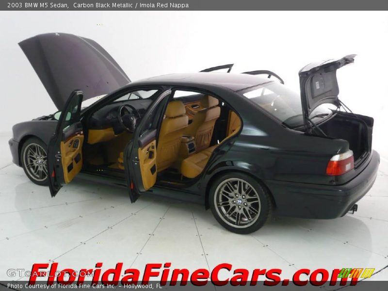 Carbon Black Metallic / Imola Red Nappa 2003 BMW M5 Sedan