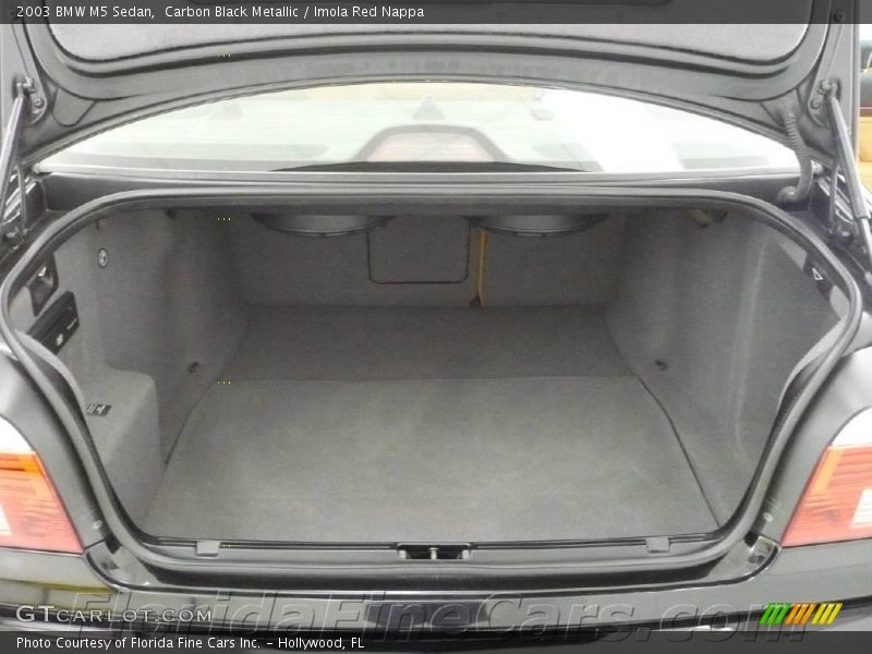 Carbon Black Metallic / Imola Red Nappa 2003 BMW M5 Sedan