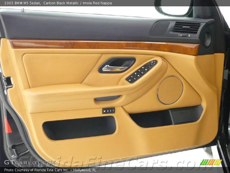 Carbon Black Metallic / Imola Red Nappa 2003 BMW M5 Sedan
