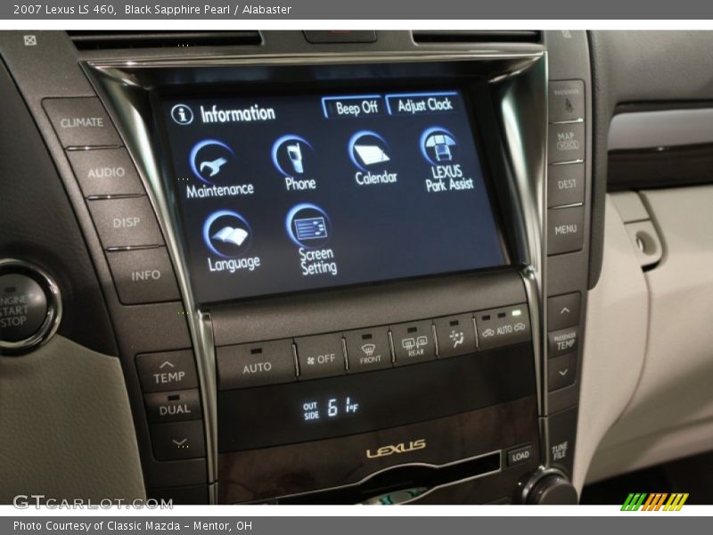 Black Sapphire Pearl / Alabaster 2007 Lexus LS 460