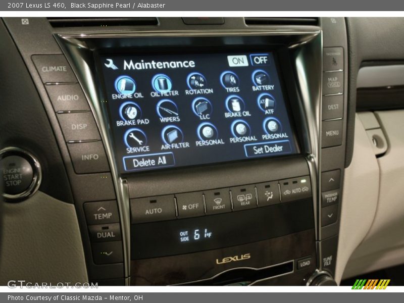 Black Sapphire Pearl / Alabaster 2007 Lexus LS 460