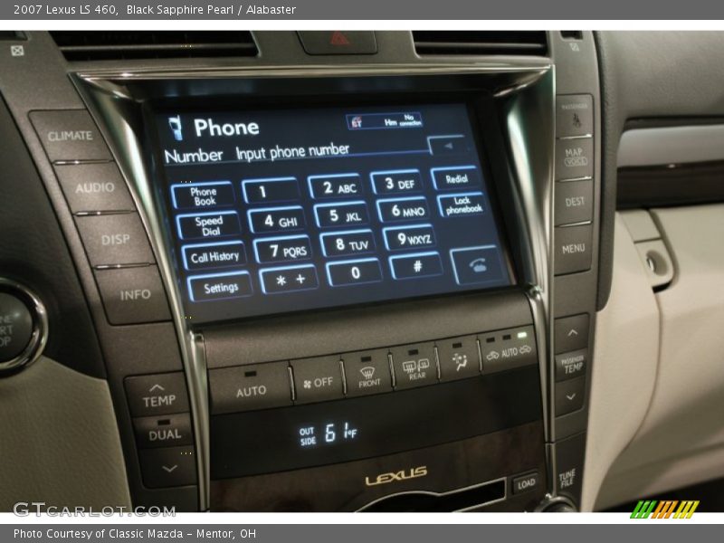 Black Sapphire Pearl / Alabaster 2007 Lexus LS 460