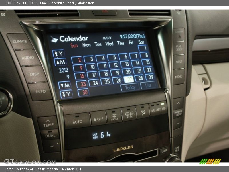 Black Sapphire Pearl / Alabaster 2007 Lexus LS 460