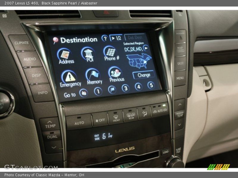 Black Sapphire Pearl / Alabaster 2007 Lexus LS 460
