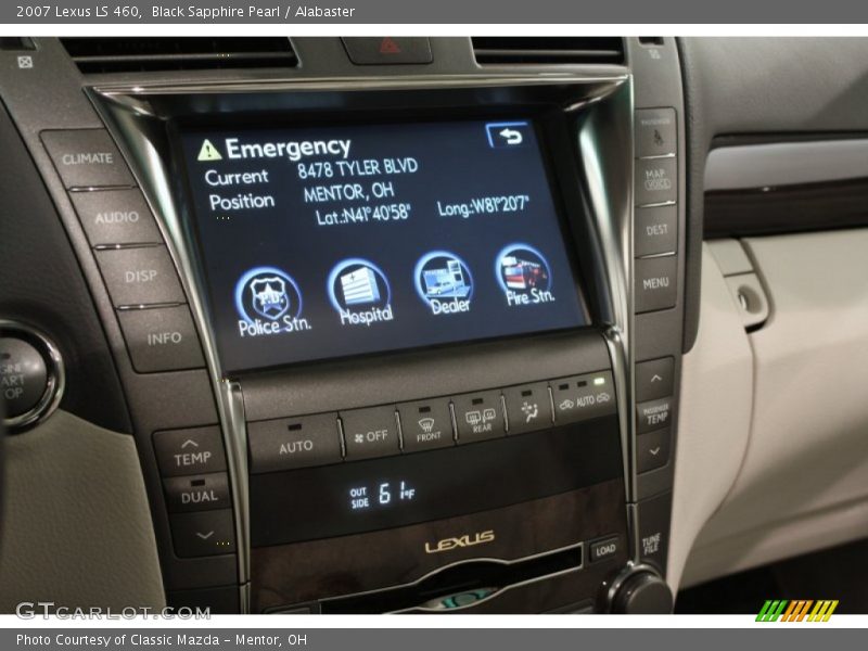 Black Sapphire Pearl / Alabaster 2007 Lexus LS 460