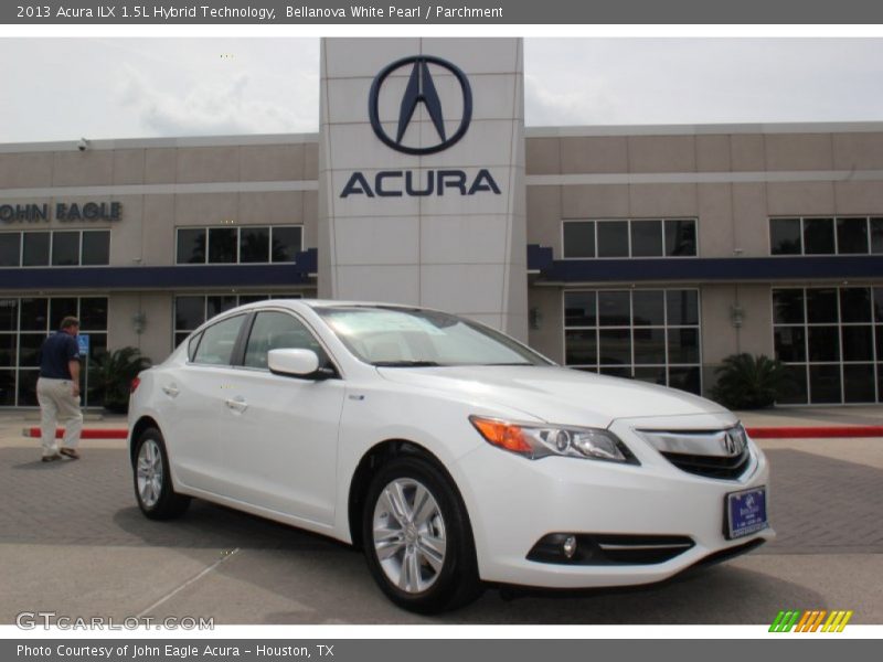 Bellanova White Pearl / Parchment 2013 Acura ILX 1.5L Hybrid Technology