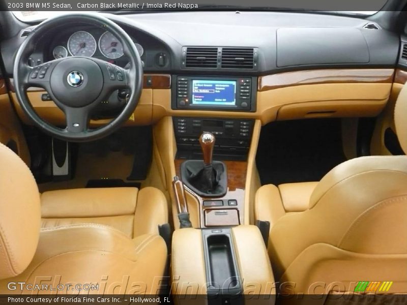 Carbon Black Metallic / Imola Red Nappa 2003 BMW M5 Sedan