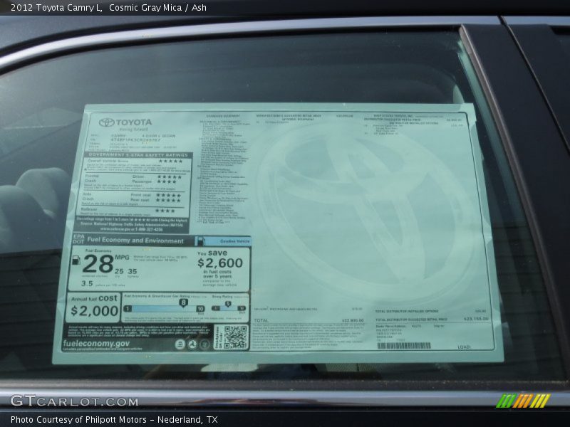 Cosmic Gray Mica / Ash 2012 Toyota Camry L
