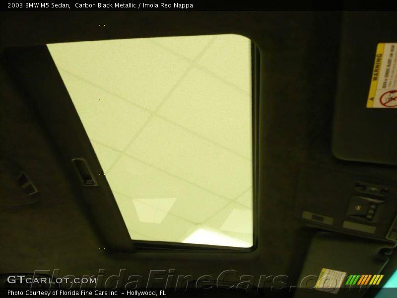 Carbon Black Metallic / Imola Red Nappa 2003 BMW M5 Sedan