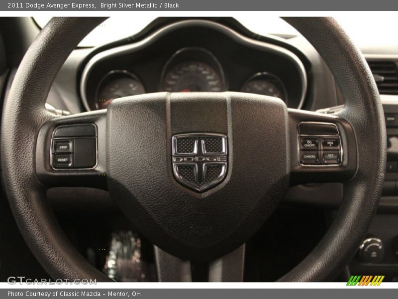 Bright Silver Metallic / Black 2011 Dodge Avenger Express