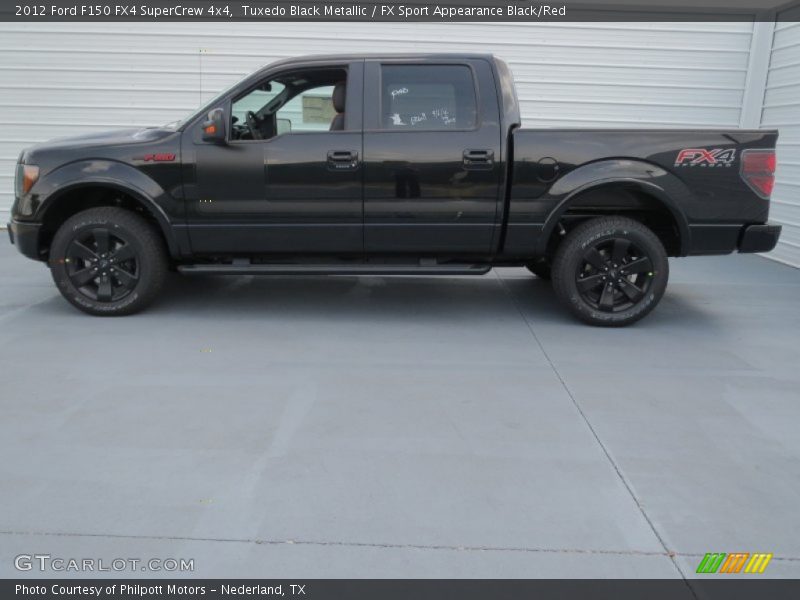 Tuxedo Black Metallic / FX Sport Appearance Black/Red 2012 Ford F150 FX4 SuperCrew 4x4