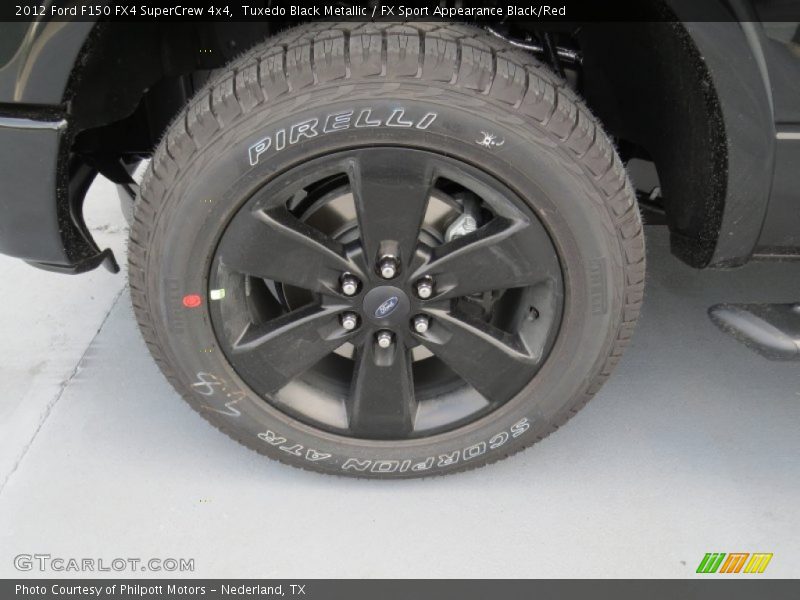 Tuxedo Black Metallic / FX Sport Appearance Black/Red 2012 Ford F150 FX4 SuperCrew 4x4
