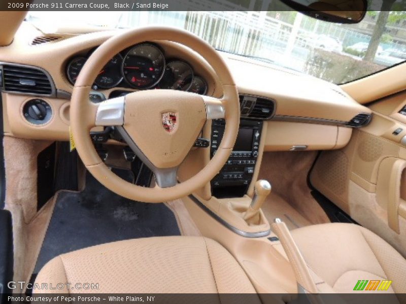 Black / Sand Beige 2009 Porsche 911 Carrera Coupe