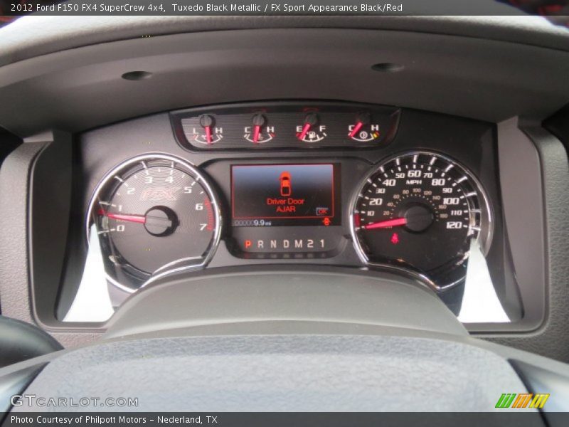 Tuxedo Black Metallic / FX Sport Appearance Black/Red 2012 Ford F150 FX4 SuperCrew 4x4