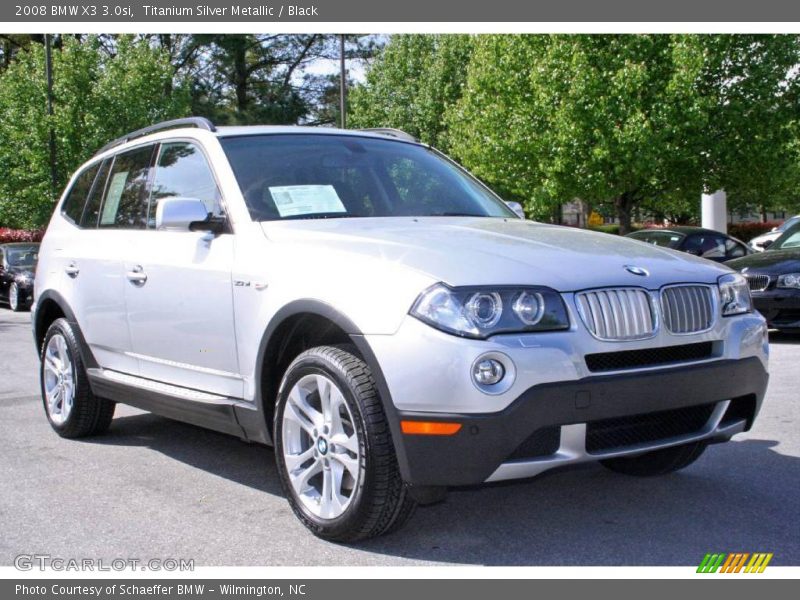 Titanium Silver Metallic / Black 2008 BMW X3 3.0si