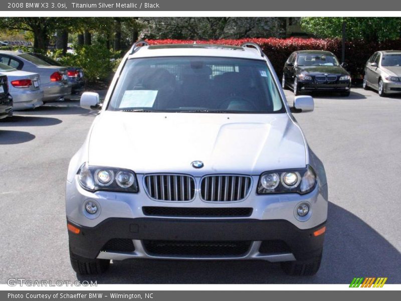 Titanium Silver Metallic / Black 2008 BMW X3 3.0si