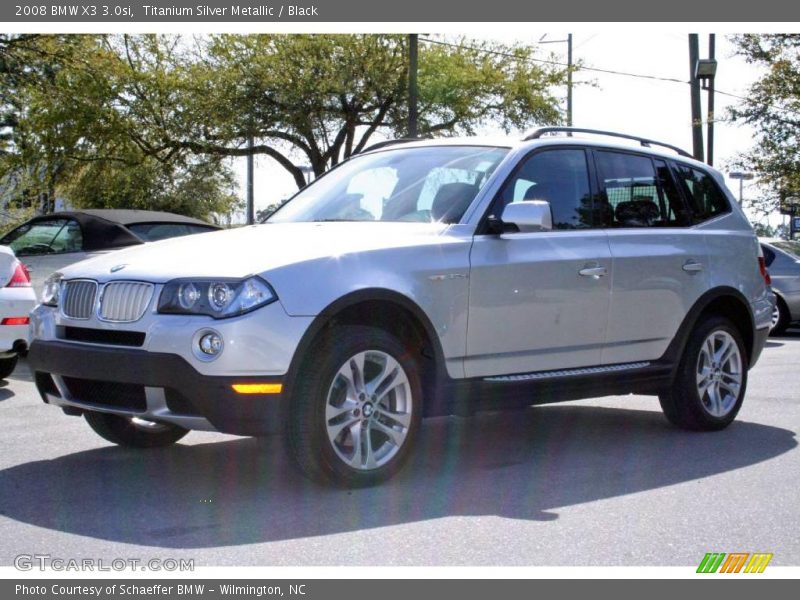 Titanium Silver Metallic / Black 2008 BMW X3 3.0si
