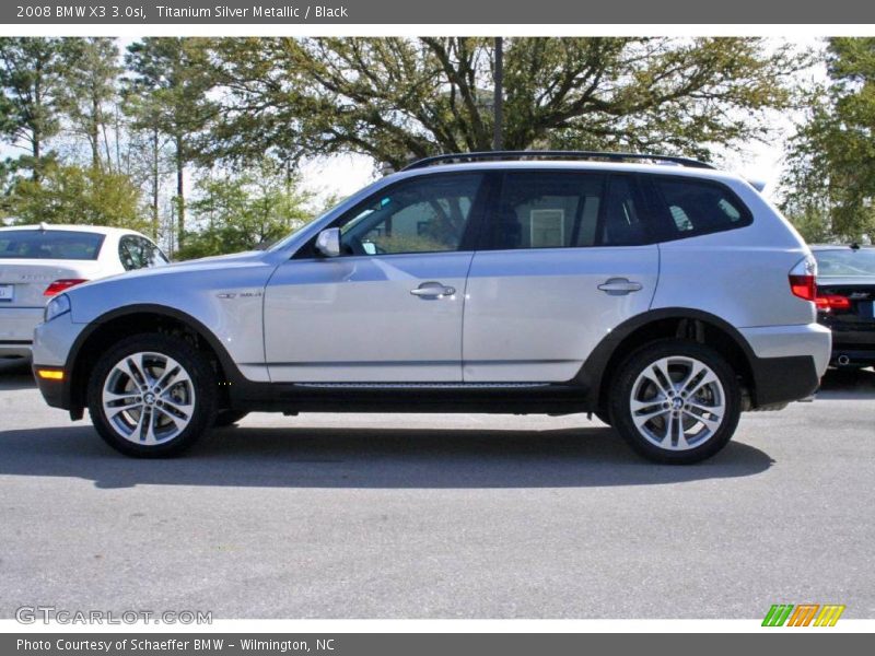 Titanium Silver Metallic / Black 2008 BMW X3 3.0si