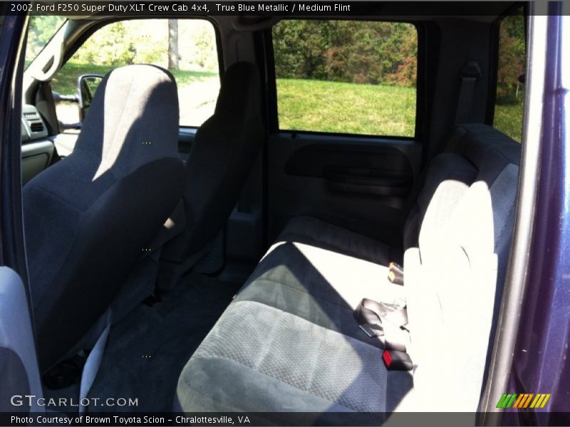 True Blue Metallic / Medium Flint 2002 Ford F250 Super Duty XLT Crew Cab 4x4