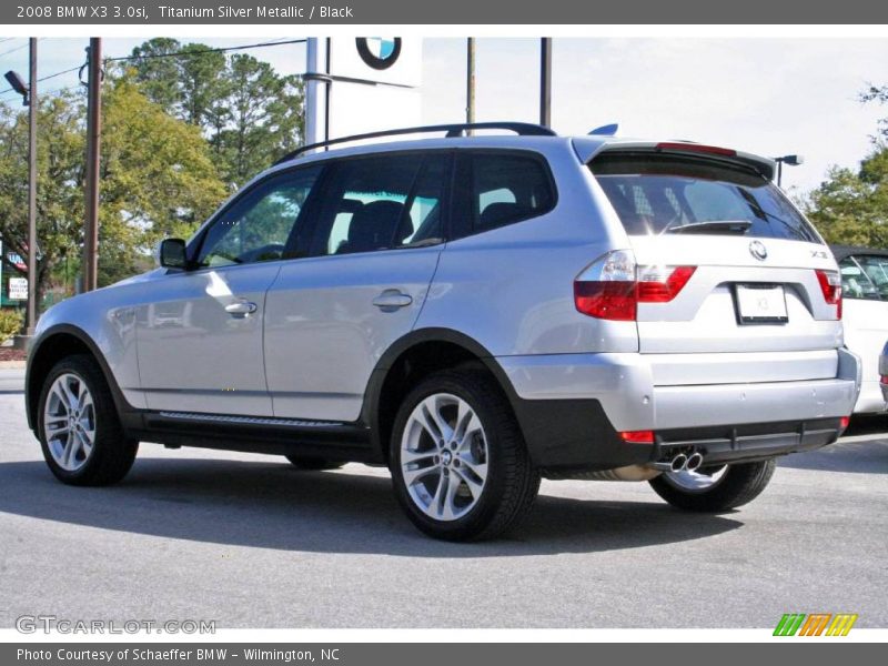 Titanium Silver Metallic / Black 2008 BMW X3 3.0si