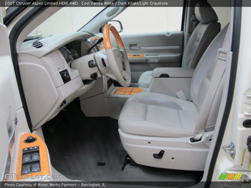 Cool Vanilla White / Dark Khaki/Light Graystone 2007 Chrysler Aspen Limited HEMI 4WD