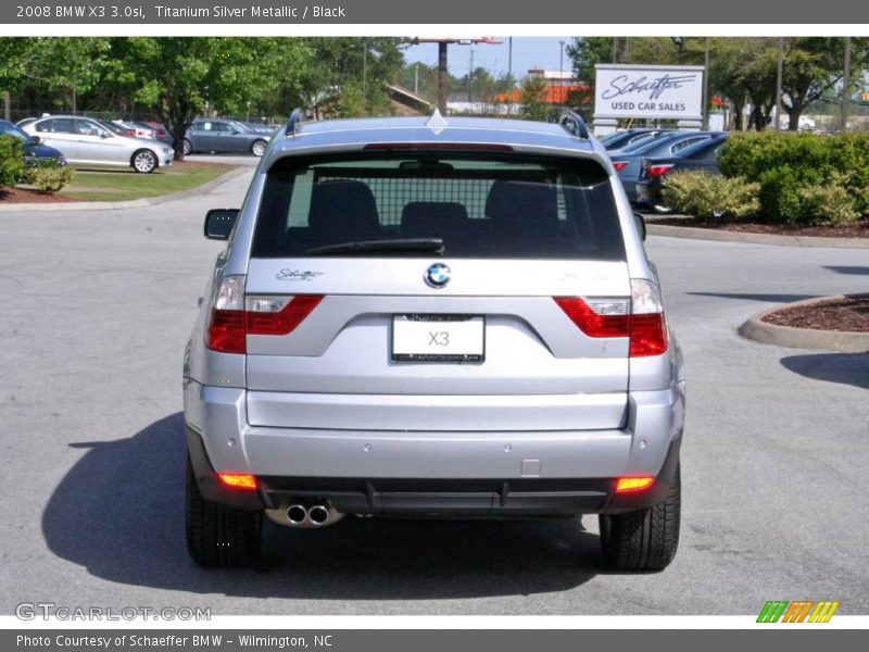 Titanium Silver Metallic / Black 2008 BMW X3 3.0si