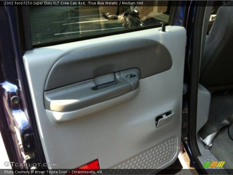 True Blue Metallic / Medium Flint 2002 Ford F250 Super Duty XLT Crew Cab 4x4