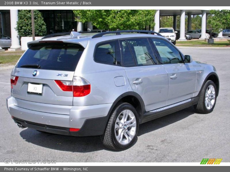 Titanium Silver Metallic / Black 2008 BMW X3 3.0si