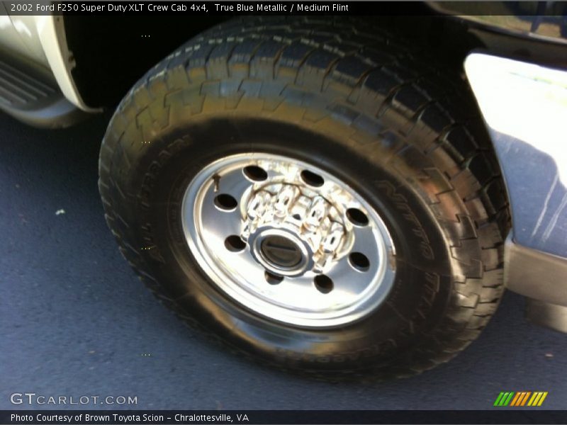 True Blue Metallic / Medium Flint 2002 Ford F250 Super Duty XLT Crew Cab 4x4